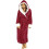 Fleece badjas voor dames met capuchon, warme winterbadjas 1
