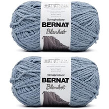 Hilo para manta gris azulado - Paquete de 2 de 300 g/10,5 oz - Poliéster - 6 Super Grueso - 220 yardas - Para tejer/crochet