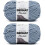 Γκρι Μπλε Νήμα Κουβέρτας - 2 Πακέτα των 300g/10.5oz - Πολυεστέρας - 6 Πολύ Ογκώδη - 220 1