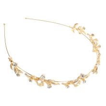 Bijou de tête en métal doré orné de strass (1 pièce)