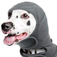Calming Hoodie Dog Ear Covers – Adjustable Noise-Cancelling Head Wrap for Anxiety Relief, Fireworks, No Shake Hematomas (Grey, M)