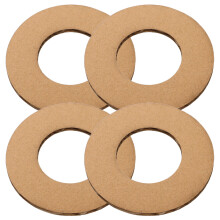 Khaki Round Paper Wreath Rings 11 pcs