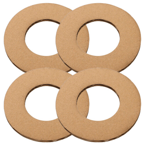 Khaki Round Paper Wreath Rings 11 pcs