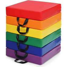 Cuscini da pavimento per bambini, rotondi, da 38 cm di diametro, spessi 7,6 cm, confezione da 6 pezzi