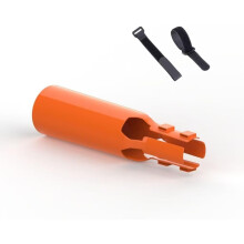 Blower Attachment - Instantly Boosts Airflow for Gutters, Yard, Lawn & Driveway; Enhances Speed & Power (Orange)