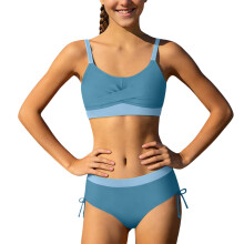 Blå badedragt til piger, behagelig pasform til strand og pool – Tankini-stil, 13-14 år