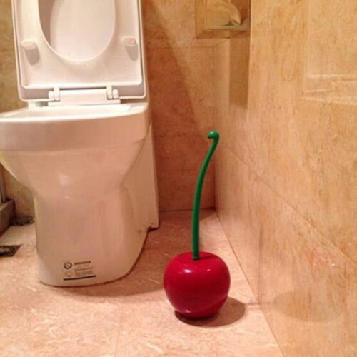Set scopino e portascopino per WC Cherry – 38 cm, ABS/PP 1