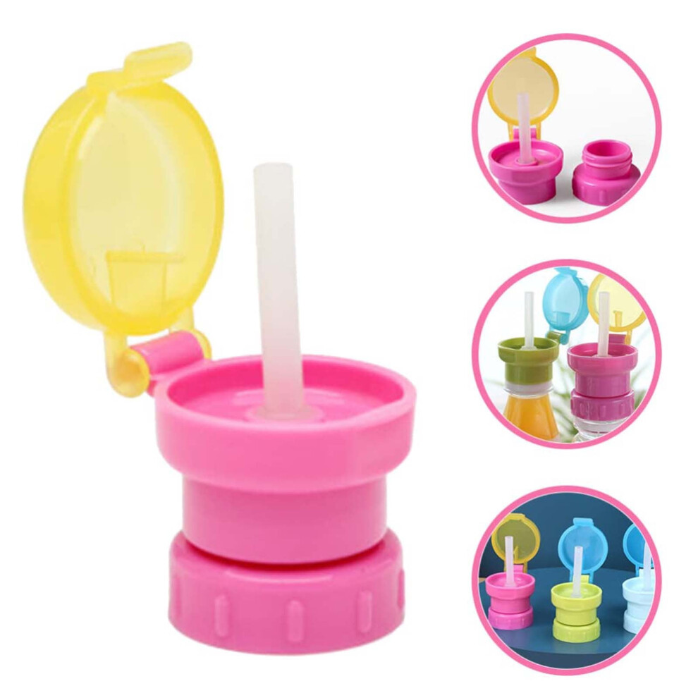 Spill-Proof Water Bottle Straw Caps, Portable & Reusable, Compatible with Standard Bottles, 2.75" x 14"