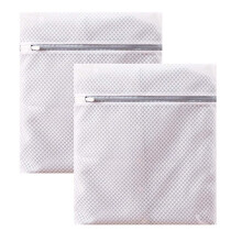 2PCS 24x24in Durable Mesh Laundry Bags for Delicates, Zippered Wash Bags Compatible with Washing Machines