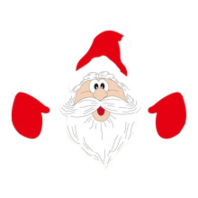 Décoration de jardin avec un adorable Père Noël caché dans une clôture, ornement de Noël pour les fêtes