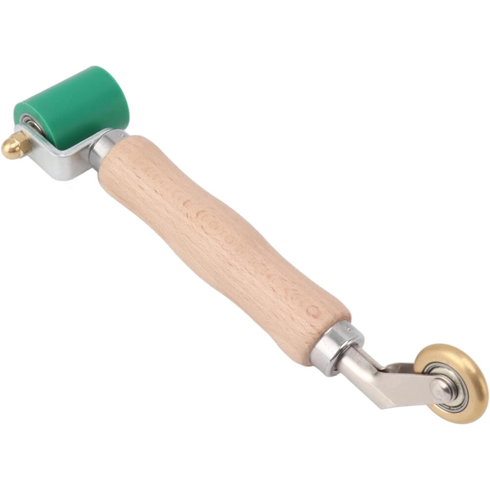 Seam Roller,Roofing Roller,40Mm Silicone Seam Roller Dual Use Brass Wheel Wood Handle Wallpaper Flat Seam Roller For Pvc Tpo Welding (Green) 9027700996977