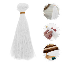 6Pcs Doll Hair Material White High Temperature Fiber Doll Fashion Enhancement for Night Lolita Dolls