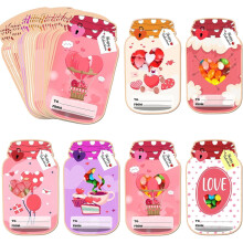 Valentine's Day Cards for Kids 66-Pack Mason Jar Design