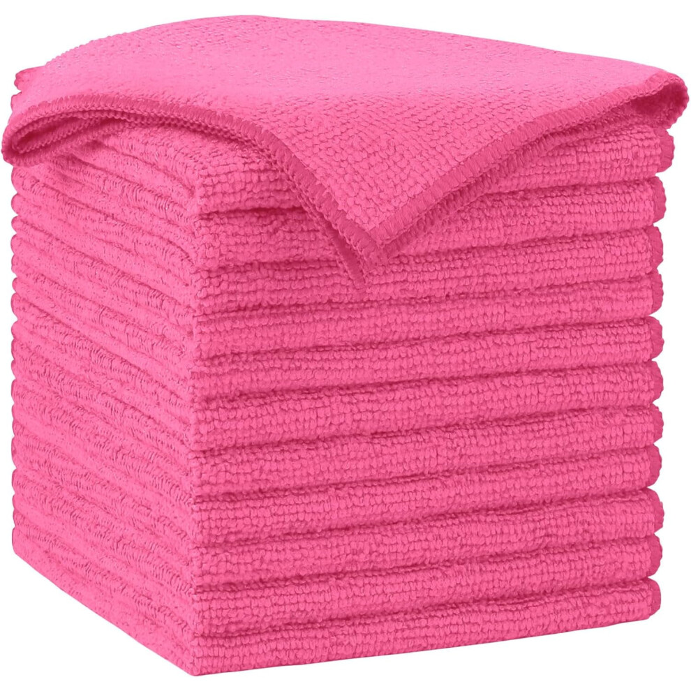 50Pk Microfiber Cleaning Cloths (12"X12"), Soft Absorbent Lint-Free Rags For Cars, Windows, Kitchen & Home Â Compatible With All Surfaces 9027700999787