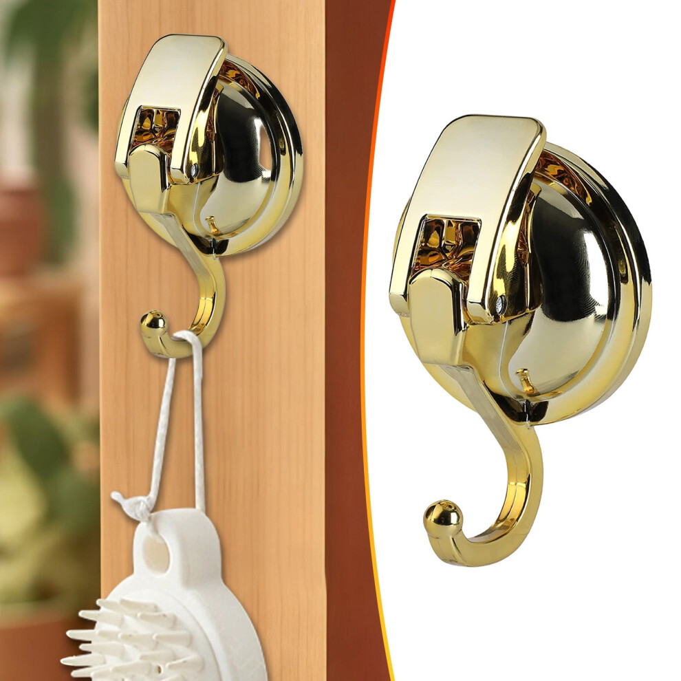 Heavy Duty Suction Cup Wreath Hanger Gold 3.32X2.36 In 962125940718