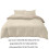 Set di lenzuola per letto singolo, bianco latte e marrone, 4 pezzi 3