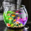 Fish Tank For Goldfish Transparent PET Space Saving For Desktop Display 1 Set 8