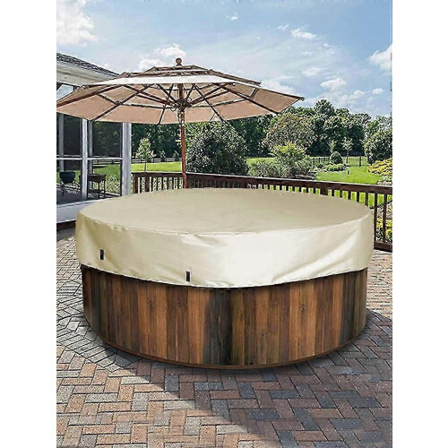 Ronde jacuzzi-afdekking 200 cm Waterdicht UV-bestendig 1