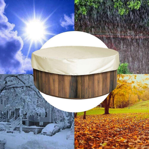Ronde jacuzzi-afdekking 200 cm Waterdicht UV-bestendig 2