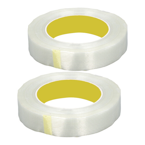 Fibre Strapping Tape 2 Rolls 25mm 50m