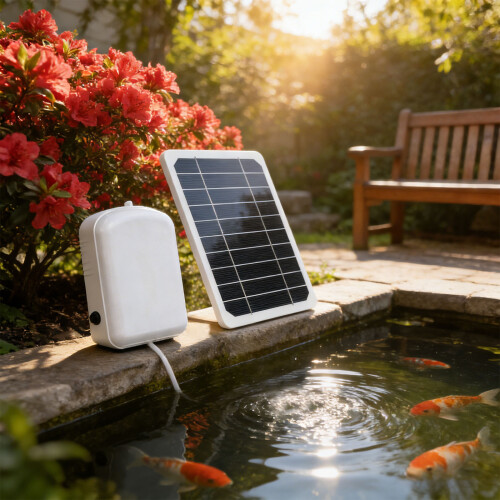 Solars Oxygen Pump with 5W Monocrystalline Panel Reliability 1
