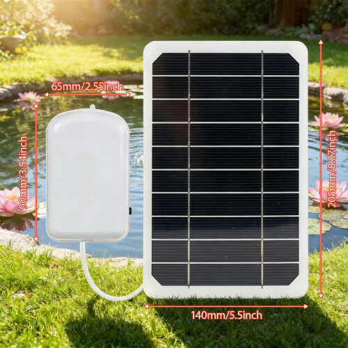 Solars Oxygen Pump with 5W Monocrystalline Panel Reliability 2