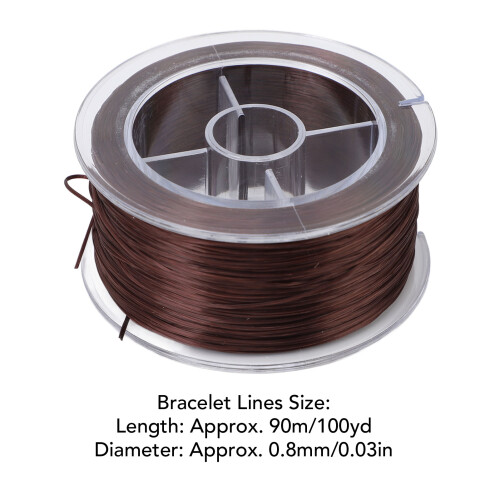 Flache elastische Schnur 90 m 0,8 mm, 10er-Set, Transparent 1