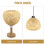 Vävd taklampsskydd Bambu Beige1-pack Rustik stil 5