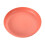 Round Plastic Plates 9 Inch Lightweight Dinner Plates Stackable Shockproof Pink Fruit Plates 2