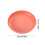 Round Plastic Plates 9 Inch Lightweight Dinner Plates Stackable Shockproof Pink Fruit Plates 3