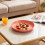 Round Plastic Plates 9 Inch Lightweight Dinner Plates Stackable Shockproof Pink Fruit Plates 5