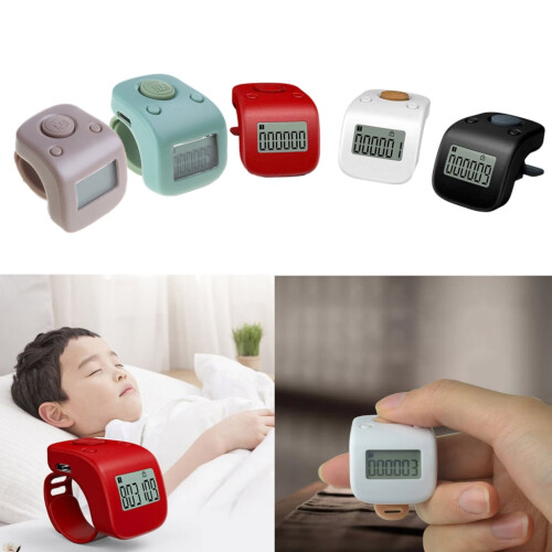 Digital LCD Finger Ring Tally Counter, 6-Digit, 6-Channel 1
