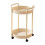 Mobile Storage Rack, Round Rolling Side Table Cart, Table Bedside Table Storage Cart, 2 Tier Plastic Utilitys with Lockable 360 Casters 2