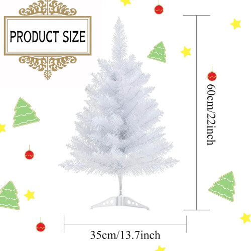 2ft White Artificial Christmas Tree with Plastic Base 2