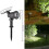 Solar Outdoor Spotlight with Motion Sensor, Waterproof, Wireless Ground Inserted, LED Pathway Light for Garden/Courtyard, Remote Control – 5
