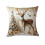 Housse de coussin de Noël dorée en lin 45 x 45 cm 3