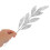 12Pcs Silver Glittery Artificial Leaf Stems for Christmas Tree Branch Decoration 5