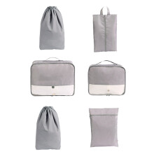 Waterproof Travel Organizer Set 6pcs Packing Bags for Clothes Toiletries Shoes