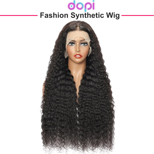 Peruca Lace Front de Ondas Profundas de 30 Polegadas, Peruca Lace Frontal HD para Cabelo Negro, 13x6x1, Lace Transparente 2