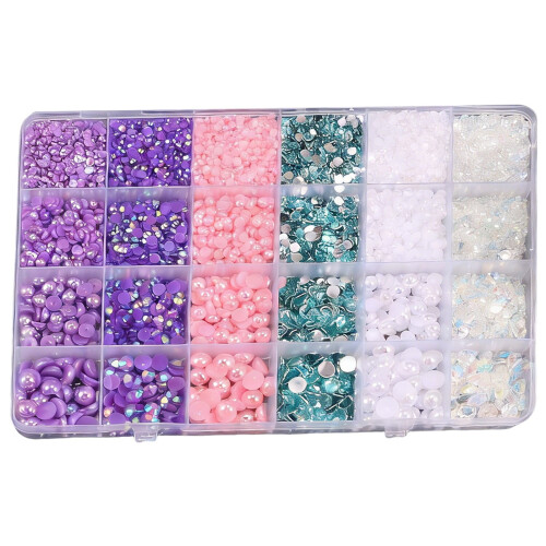 Kit de strass avec perles de résine de 6 couleurs 1