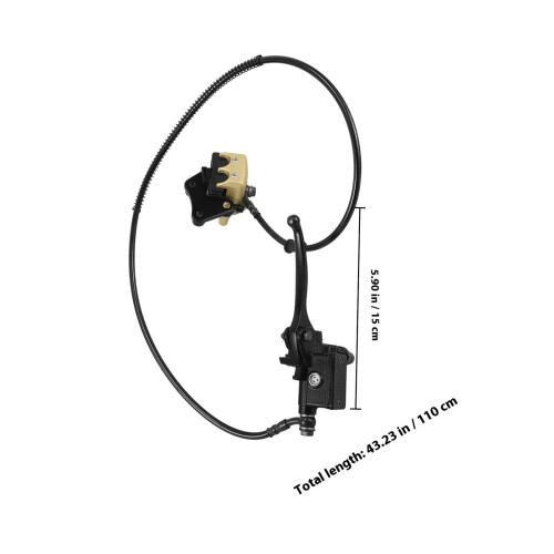 Motorcycle Rear Foot Brake Master Cylinder Black 1