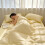 Bedding Set Soft Breathable Reactive Print Beige 4-Piece 4