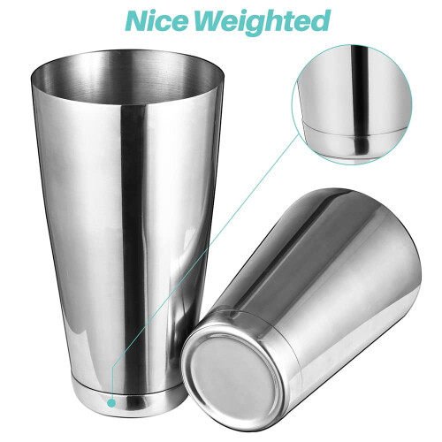 Ensemble shaker à cocktail Boston, acier inoxydable, 2 pièces 2