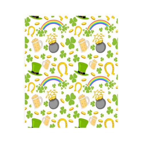 St. Patrick's Day throw blanket green shamrock flannel 1