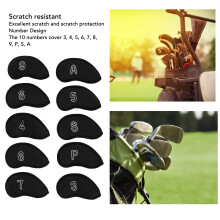 Black Mesh Golf Iron Head Covers 10pk