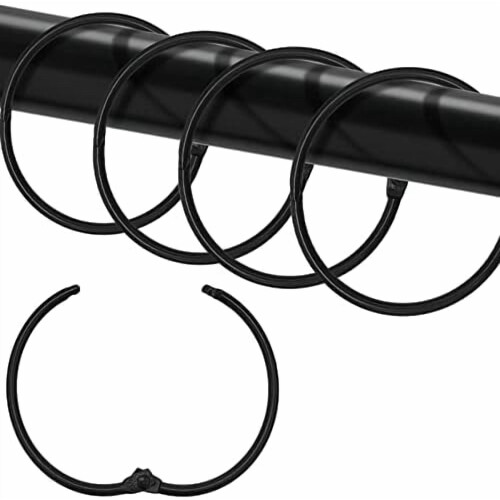 Duschvorhanghaken, rostfreies Metall, 24 Stück