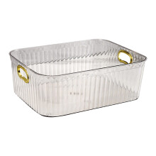 Panier de rangement en plastique transparent pour les collations et les cosmétiques