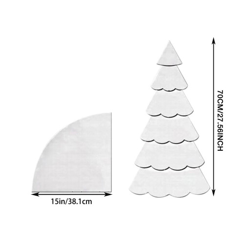 Quiltpatronen voor kerstbomen, set van 7 stuks, 15 inch. 1