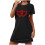 Γυναικείο νυχτικό με τυπωμένη καρδιά για την ημέρα του Αγίου Βαλεντίνου, 2