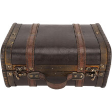 Schmuckaufbewahrungsbox im Retro-Stil – Schwarz/Brauner Vintage-Koffer, dekoratives Design mit großem Fassungsvermögen, passend für Wohn- und